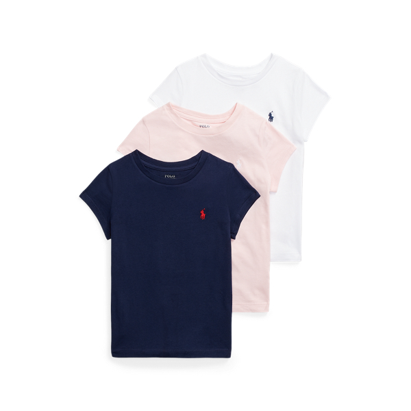 Polo Essentials 1 Cotton Jersey Tee Multipack Girls 1.5-6.5 Years 1