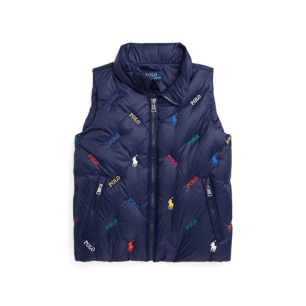 Gilet in piumino con logo