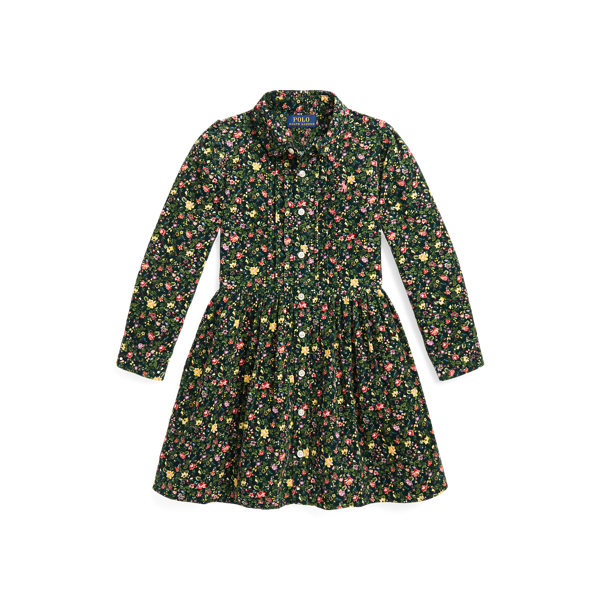Floral Corduroy Shirtdress
