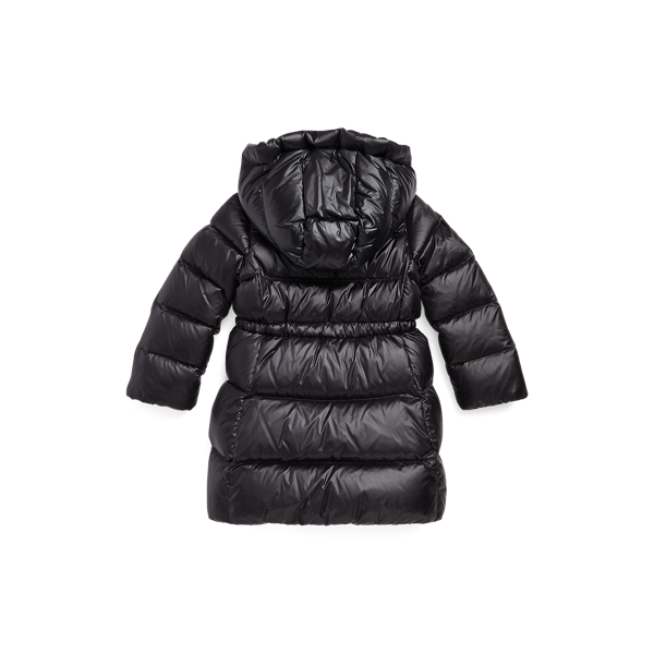 Polo Black Water-Resistant Down Long Coat Girls 2-6x for winter 2