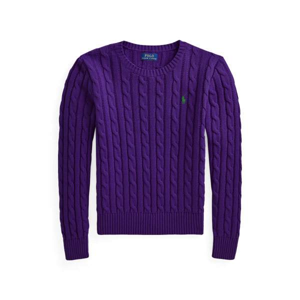 Cable-Knit Cotton Sweater Girls 7-16 1