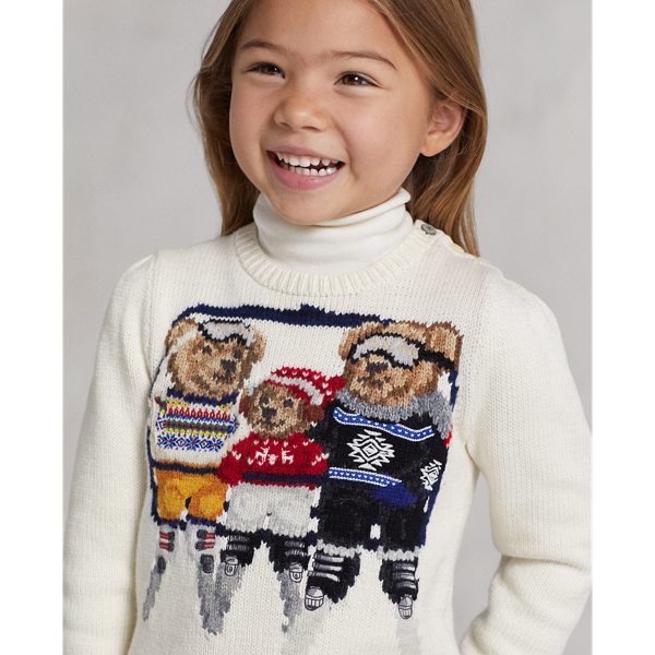 Pull Polo Bear en coton Girls 1.5-6.5 Years en Clubhouse Cream 6