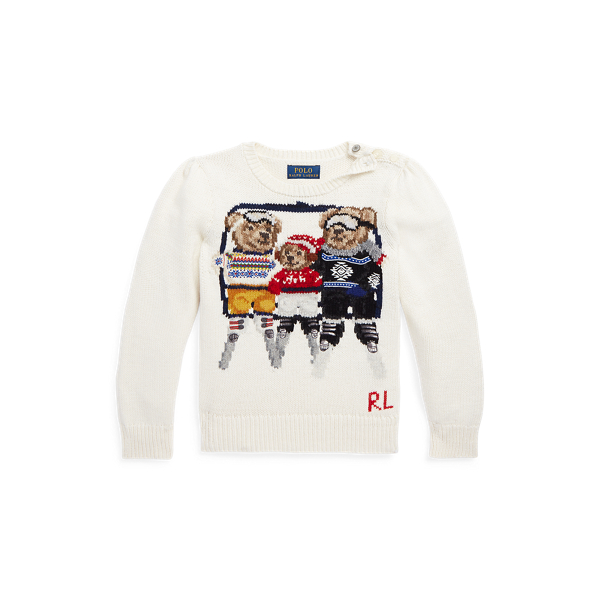 Pull Polo Bear en coton Girls 1.5-6.5 Years en Clubhouse Cream 2
