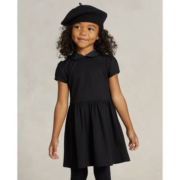 Black Stretch Ponte Dress Girls 1.5-6.5 Years 4