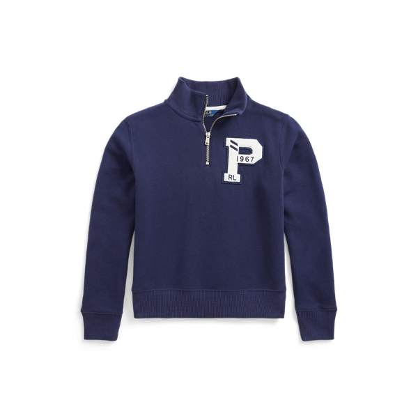 Letterman Fleece Quarter-Zip Pullover