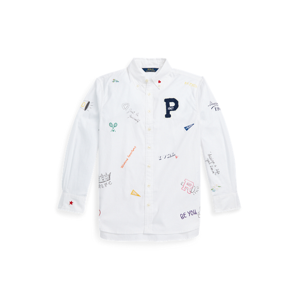 Letterman Cotton Oxford Shirt
