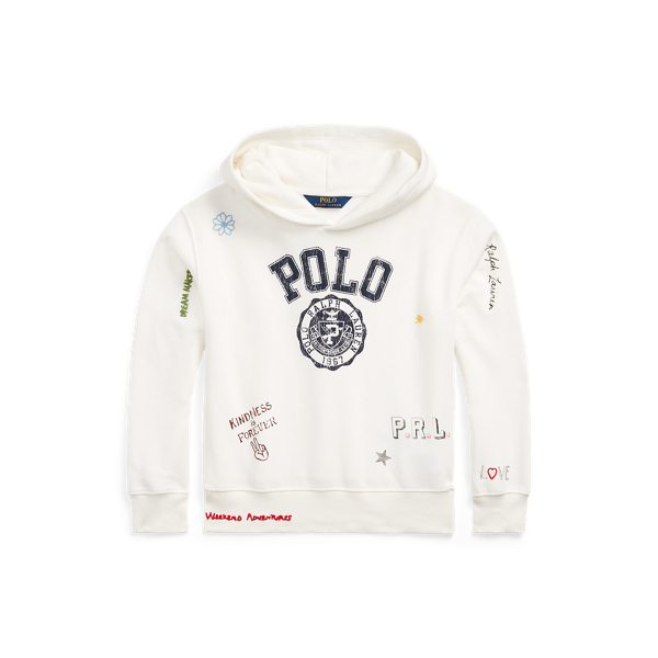 Fleece-Kapuzenshirt mit Logo