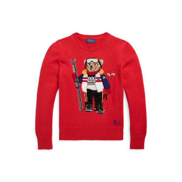 Wollpullover mit Polo Bear Girls 7-14 Years in 1