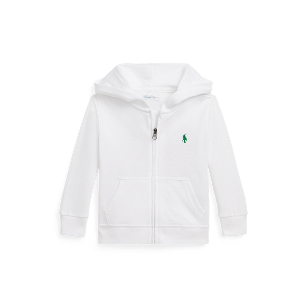 Felpa in spugna con cappuccio e logo