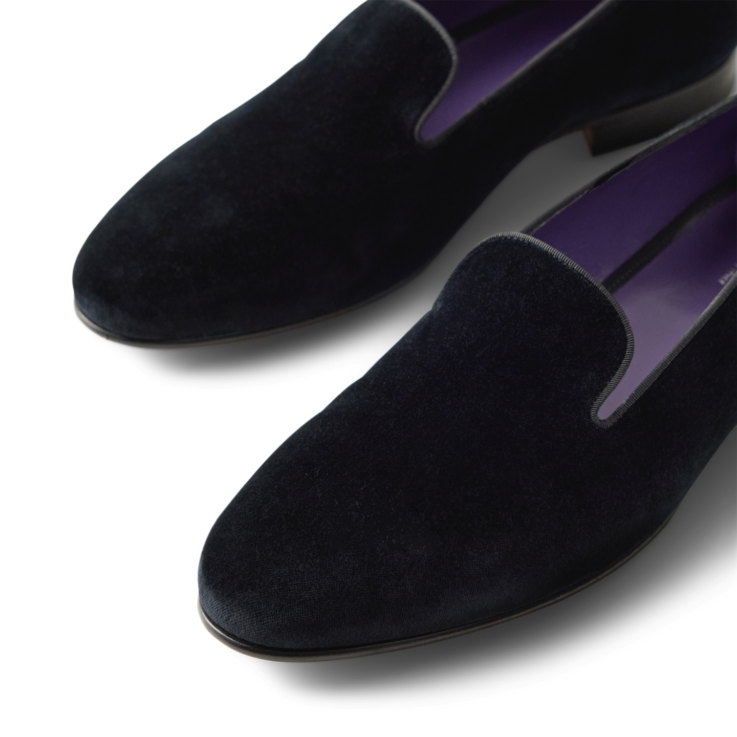 Мужские тапочки Ralph Lauren Alonzo Velvet Slipper, цвет: Чёрный — фото 1