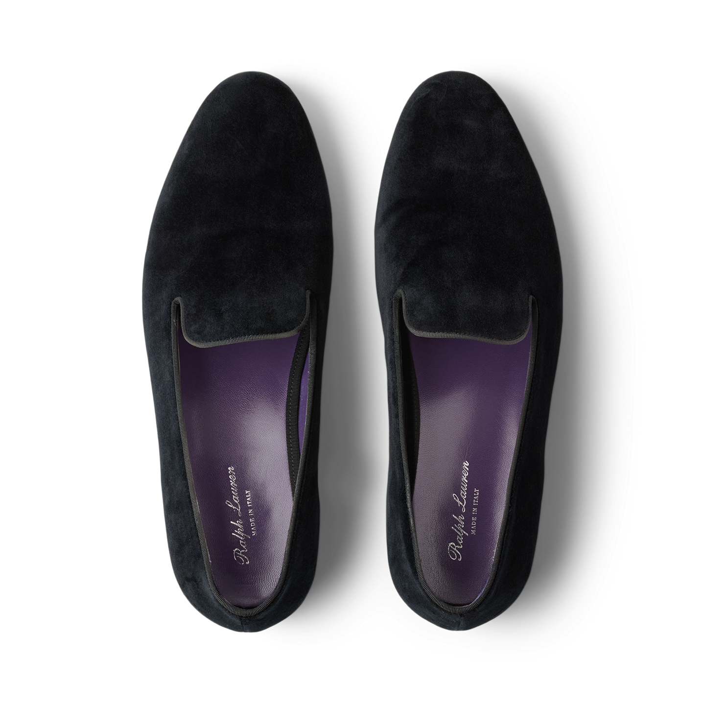 Мужские тапочки Ralph Lauren Alonzo Velvet Slipper, цвет: Чёрный — фото 3
