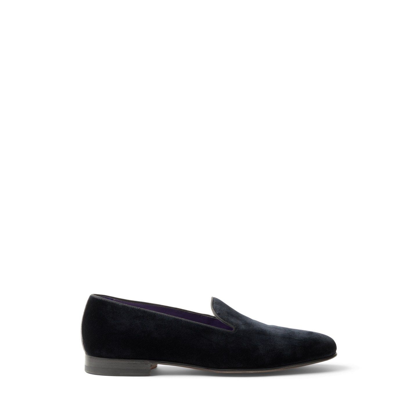 Мужские тапочки Ralph Lauren Alonzo Velvet Slipper, цвет: Чёрный — фото 4