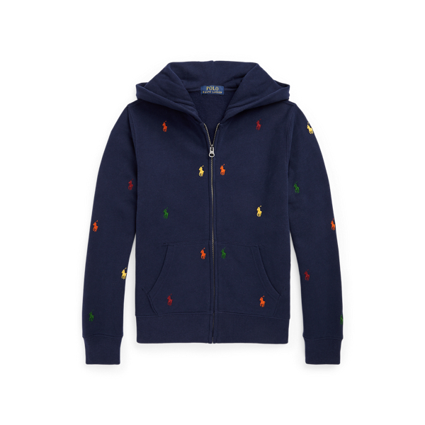 Refined Navy Polo Pony Fleece Full-Zip Hoodie Boys 8-20 for back to school, for fall 1