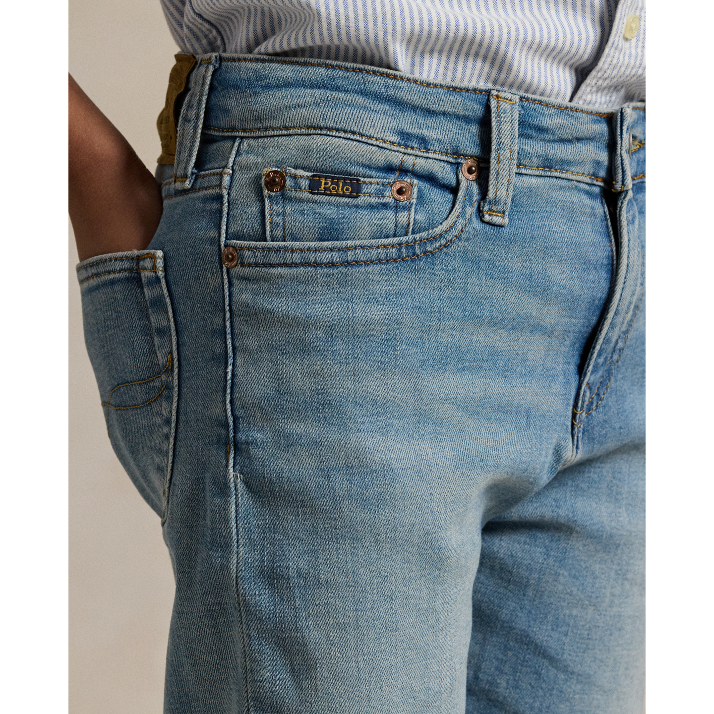 Детские джинсы Ralph Lauren Hampton Straight, цвет: Варёный — фото 3