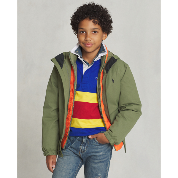 Green coat for boys on sale