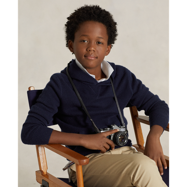 Hunter Navy Maglia in cashmere lavabile Boys 6-14 Years 1
