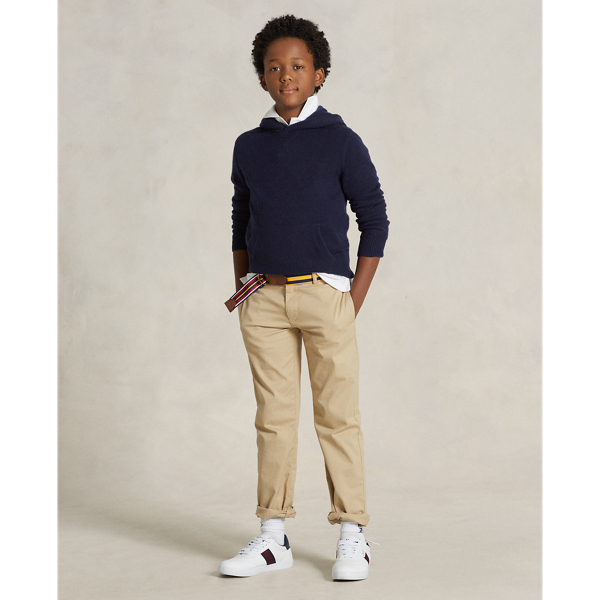 Hunter Navy Washable Cashmere Hooded Jumper Boys 6-14 Years 4