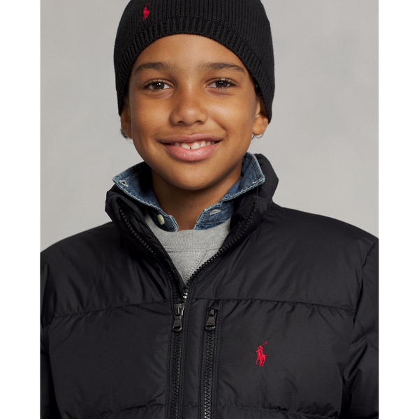 Black Water-Repellent Down Jacket Boys 6-14 Years 4