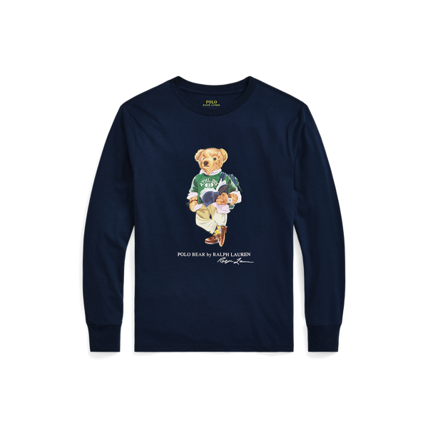 T-shirt Polo Bear manches longues coton Boys 6-14 Years en 1