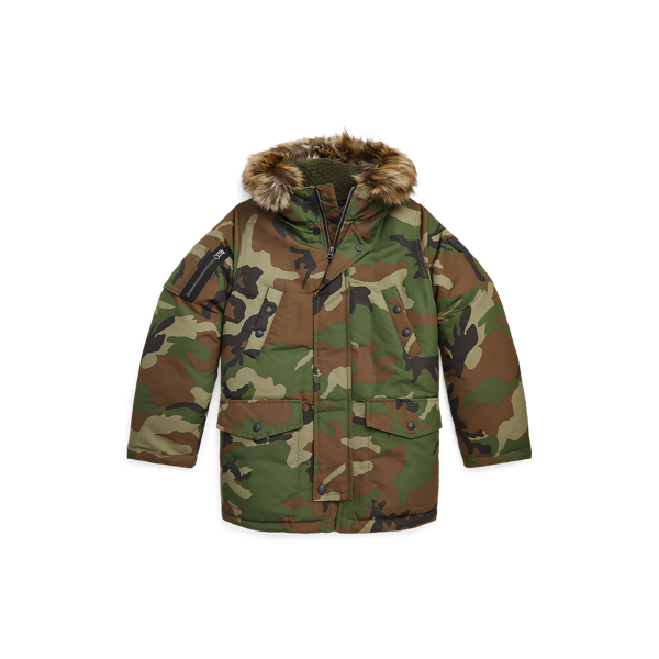 Camo Water-Resistant Down Parka Boys 8-20 1