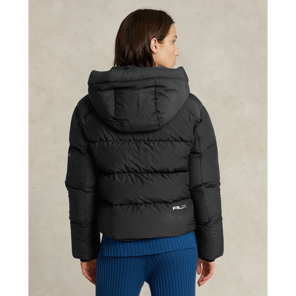 Polo Black Water-Resistant Down Hooded Jacket RLX 4