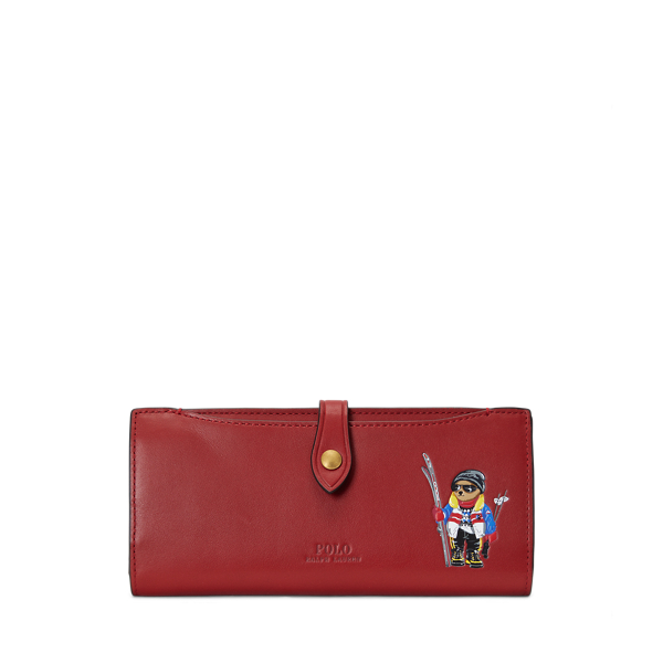 Portefeuille Polo Bear cuir &agrave; pression