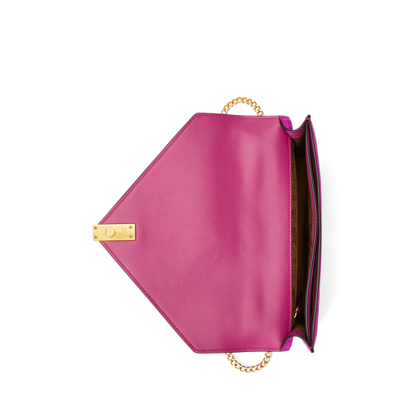 Bright Orchid Polo ID Suede Envelope Bag Polo Ralph Lauren 5