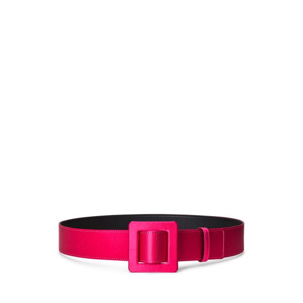 Satin Slide-Buckle Belt