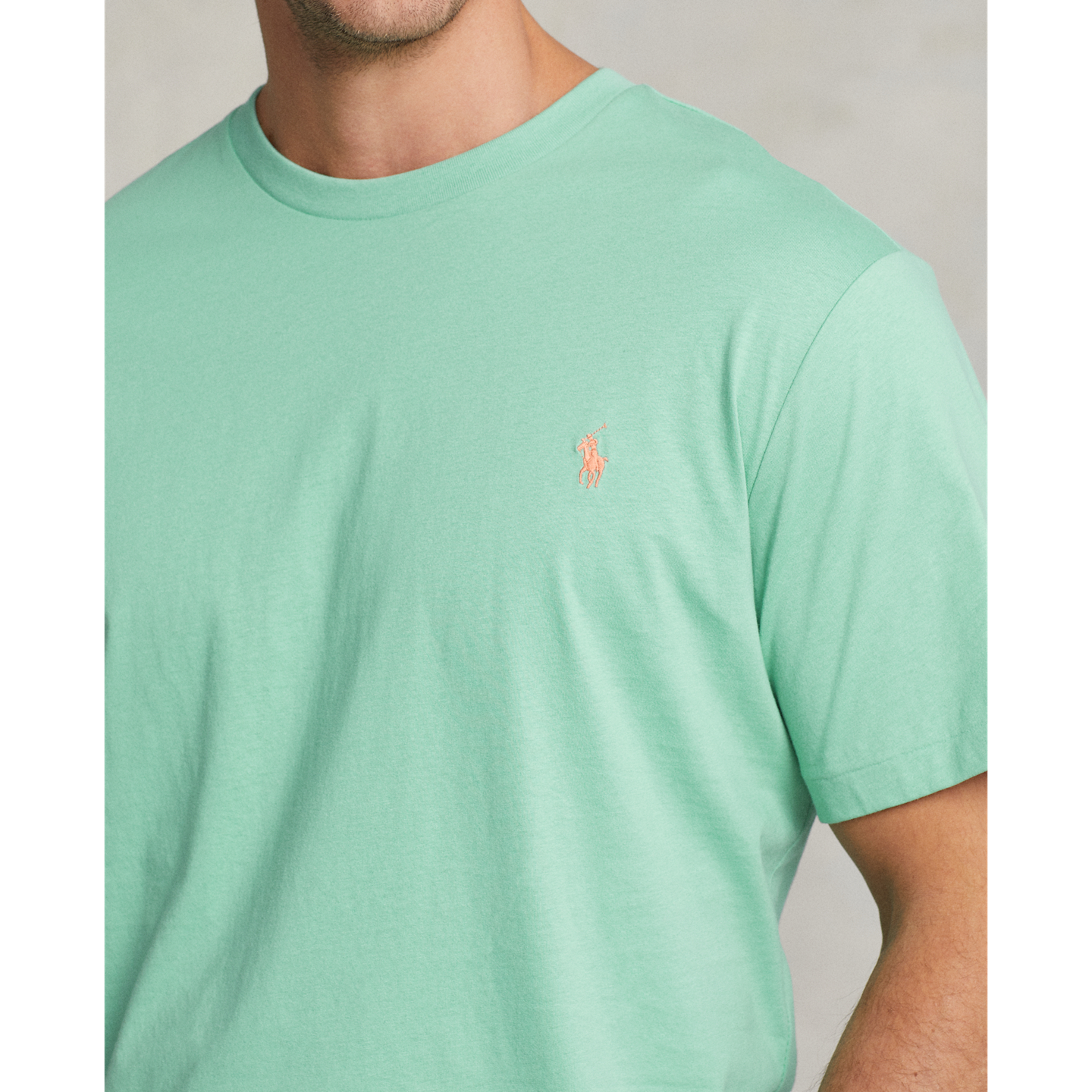 Мужская футболка Ralph Lauren Jersey Crewneck, цвет: Celadon — фото 3