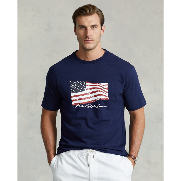 Newport Navy American Flag Jersey T-Shirt Big & Tall 1