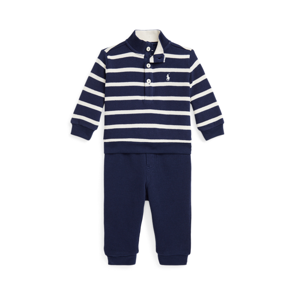 French-Rib Cotton Pullover & Pant Set Baby Boy 1