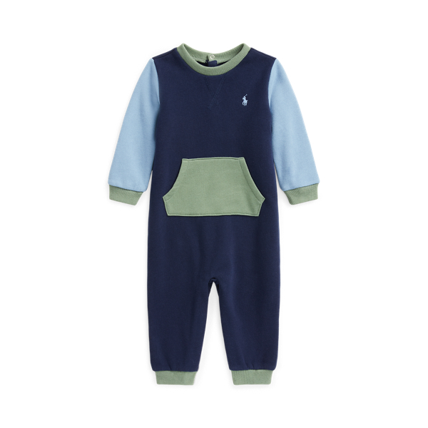 Colour-Blocked Fleece Coverall