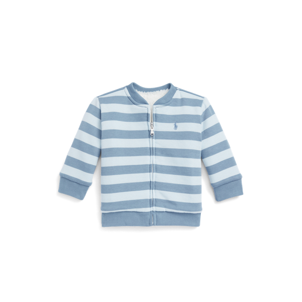 Channel Blue/Beryl Blue Reversible Teddy Fleece Jacket Baby Boy 3