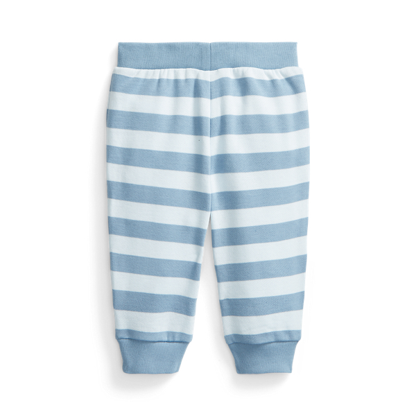 Channel Blue/Beryl Blue Striped Fleece Jogger Pant Baby Boy 2