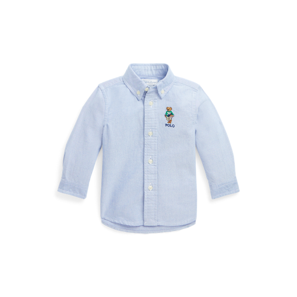 Polo Bear Cotton Oxford Shirt for Baby Boy Ralph Lauren UK