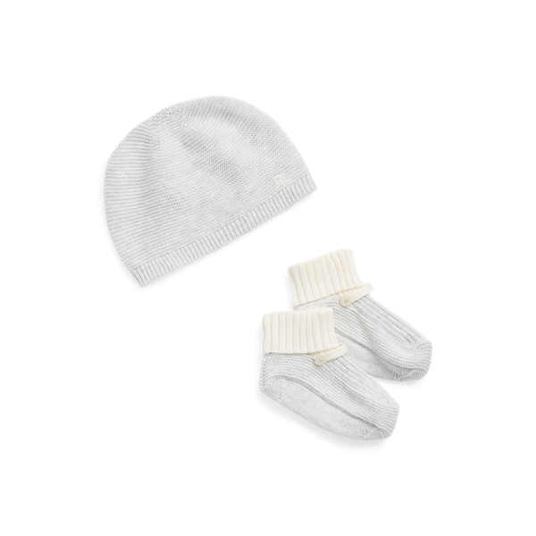 Cotton Hat & Bootie Set