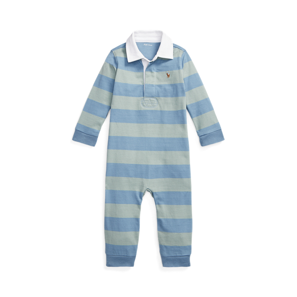 Striped Cotton Jersey Rugby Coverall