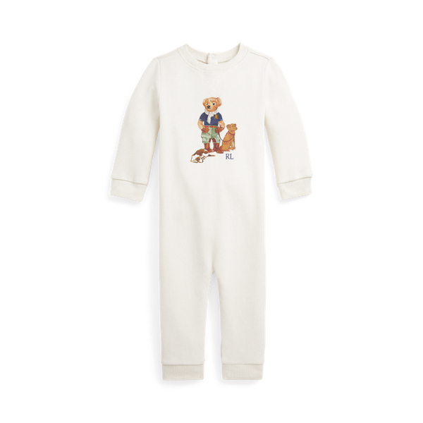Fleece-Strampler mit Polo Bear