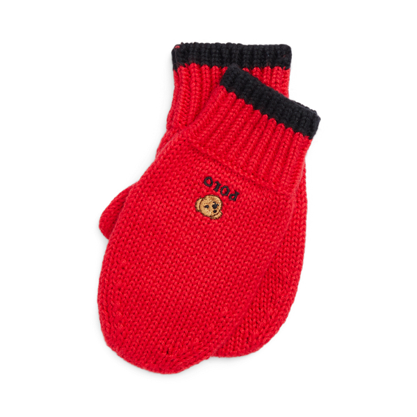 Polo Bear Cotton Mittens
