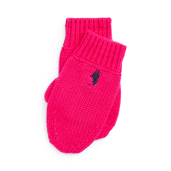 Polo Pony Cotton Mitten for Baby Boy Ralph Lauren UK
