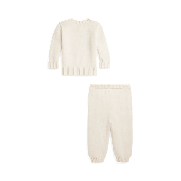 Pullover und Hose mit Polo Bear Baby Boy in Andover Cream 2