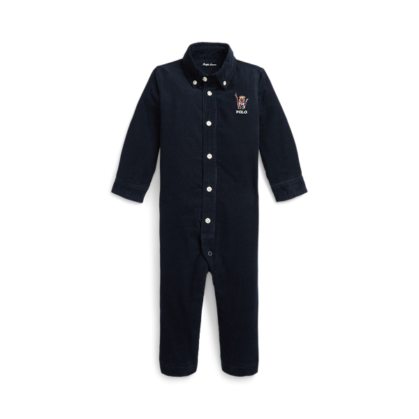 Combinaison Polo Bear en velours c&ocirc;tel&eacute;