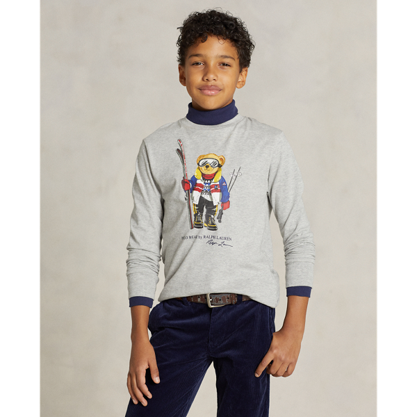 Polo Bear Cotton Jersey Long-Sleeve Tee