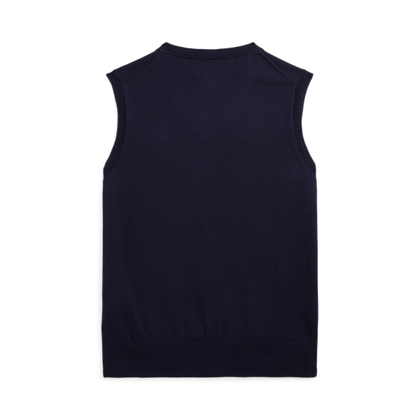RL Navy Cotton V-Neck Sweater Vest Boys 8-20 2