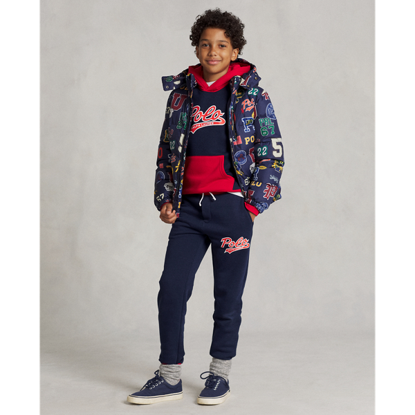 Doudoune à capuche hydrofuge à motif Boys 6-14 Years en Mélange de lettres 5