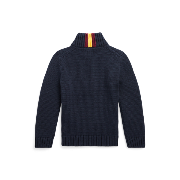 RL Navy 1 Cotton Full-Zip Sweater Boys 2-7 for winter 2