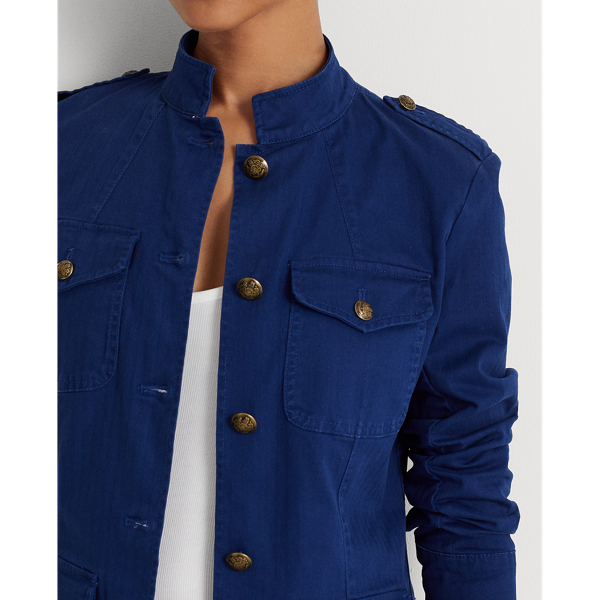 Veste de treillis à chevrons Lauren en Mer de Lapis 6