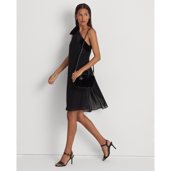 Black Faux-Fur &amp; Leather Small Tyler Tote Lauren 8