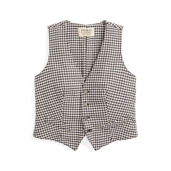 Gilet en serg&eacute; stretch pied-de-poule Polo Ralph Lauren en 1