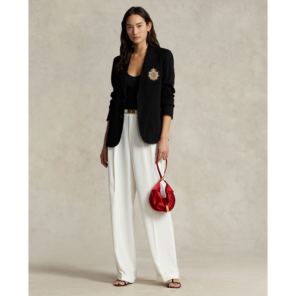 Black Lunar New Year Double-Knit Blazer Polo Ralph Lauren 4